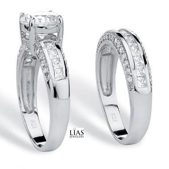 New 18k white gold wedding ring set - Picture 4 of 4
